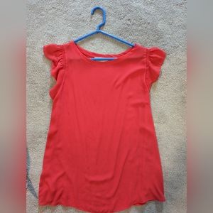 Vibrant Pink Loft Maternity Flutter Sleeve Blouse